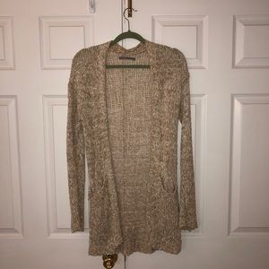 Tan cardigan sweater